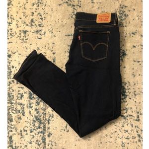 Levi’s: Dark Wash Straight Leg Jeans
